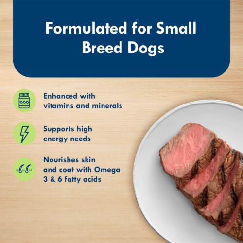Blue Buffalo Delights Small Breed Natural Wet Dog Food, Filet Mignon Flavor in Gravy, 3.5-oz. Cups Perspective: right