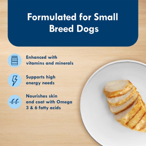 Blue Buffalo Delights Natural Roasted Chicken Flavor in Gravy Adult Small Breed Wet Dog Food Cup Perspective: right