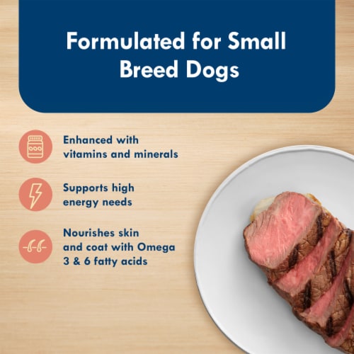 Blue Buffalo Delights Small Breed Natural Paté Wet Dog Food Filet Mignon Perspective: right
