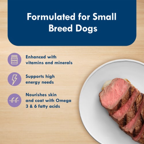 Blue Buffalo Delights Small Breed Natural Paté Wet Dog Food Porterhouse Perspective: right
