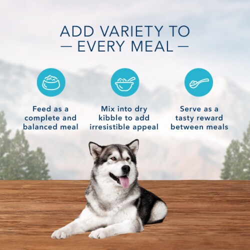 Blue Wilderness Chicken Grill Trail Trays Wet Dog Food Perspective: right