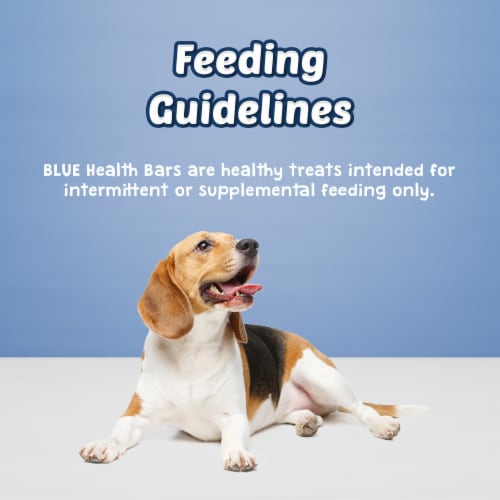 Blue Buffalo Health Bars Natural Crunchy Biscuits Bacon Egg & Cheese Dog Treats Perspective: right