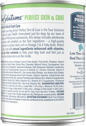 Blue Buffalo® True Solutions™ Perfect Coat Natural Whitefish Flavored Wet Dog Food Perspective: right