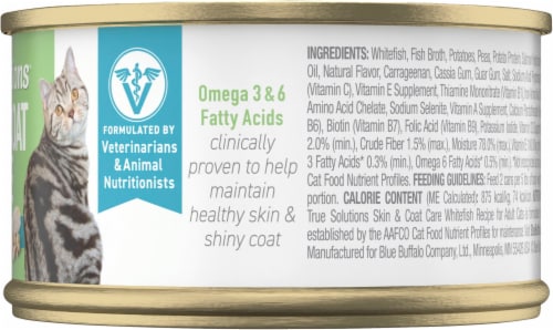 Blue Buffalo® True Solutions™ Perfect Coat Natural Skin & Coat Care Whitefish Adult Wet Cat Food Perspective: right