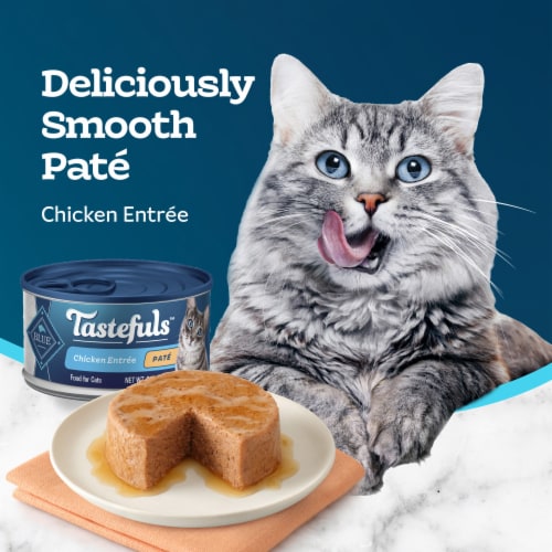 Blue Buffalo Tastefuls Natural Chicken Entrée Pate Wet Cat Food Perspective: right