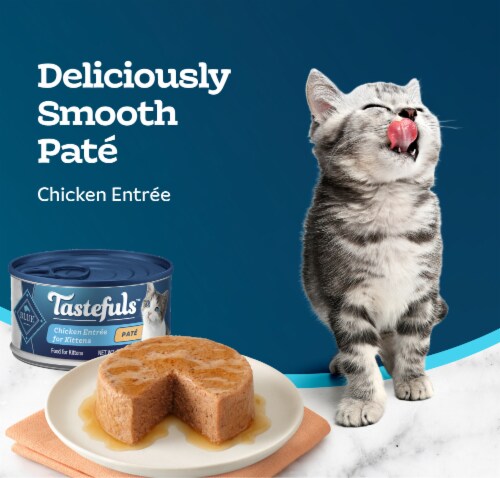 Blue Buffalo Tastefuls Natural Chicken Entrée Kitten Pate Wet Cat Food Perspective: right