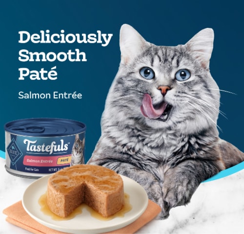 Blue Buffalo Tastefuls Natural Salmon Entrée Pate Wet Cat Food Perspective: right