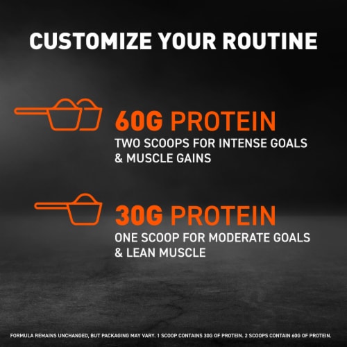 Body Fortress® Super Advanced Chocolate Peanut Butter Whey Protein Powder Perspective: right