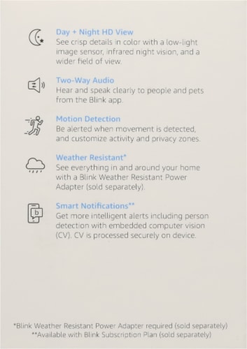 Blink Mini 2 Indoor / Outdoor Plug-In Smart Security Camera Perspective: right