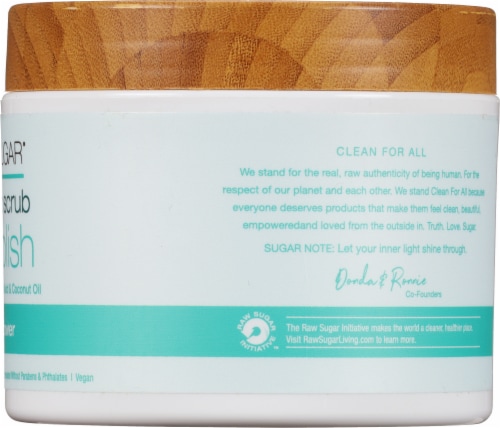 Raw Sugar® Daily Micro Scrub Salt Polish - Shea + Rice Flower Perspective: right