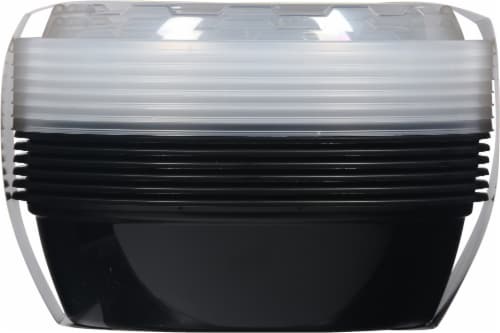 Glad Round Plastic Containers with Lids - 7 Pack Perspective: right