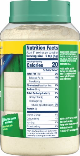 Kraft Grated Parmesan Cheese Shaker Bottle Perspective: right