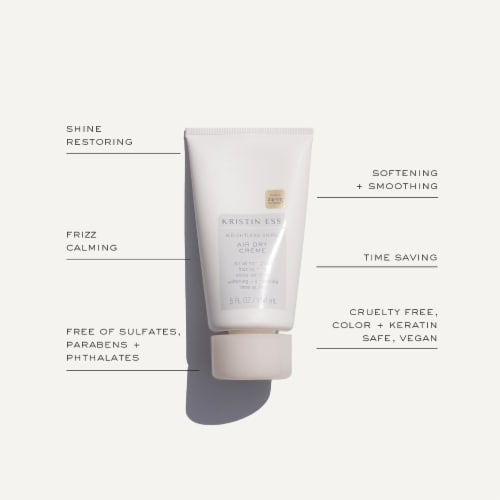 Kristin Ess Weightless Shine Air Dry Styling Cream - Hydrating - Smoothing -Texturizing + Anti Frizz Perspective: right