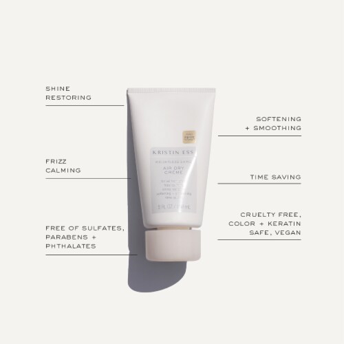 Kristin Ess Weightless Shine Air Dry Styling Cream - Hydrating - Smoothing -Texturizing + Anti Frizz Perspective: right