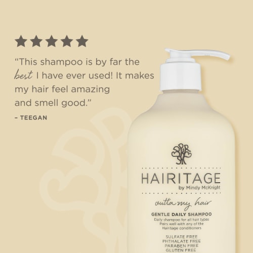 Hairitage Gentle Moisture Shampoo With Jojoba Oil For Dry Hair - Sulfate-Free + Paraben-Free Perspective: right