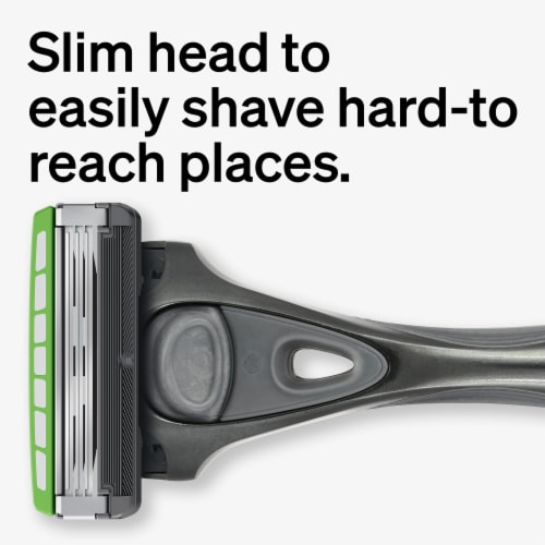 Schick® Hydro 3 Skin Comfort Slim Head Sensitive Razor Cartridges Perspective: right