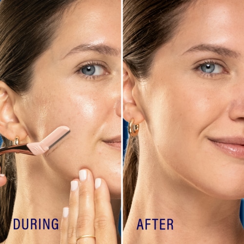 Schick Hydro Silk Dermaplaning Wand + 3 Refill Blades for Face Exfoliates for Glowing Skin Perspective: right