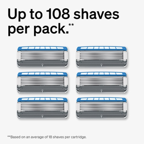 Schick Hydro Dry Skin 5-Blade Razor Refills for Men with Comfort Coating + Two Hour Moisturizing Perspective: right