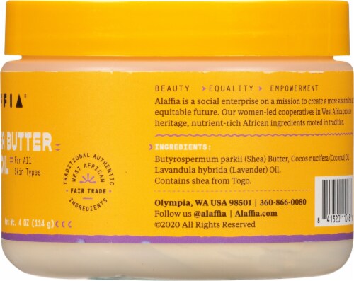 Alaffia Wild Lavender Whipped Shea Butter & Coconut Oil Perspective: right