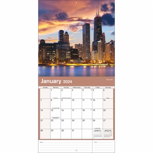 Lang City Skylines 2024 Wall Calendar Perspective: right