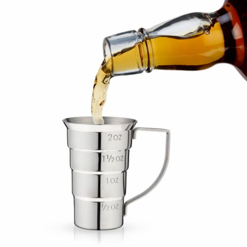 Stainless Steel Stepped Jigger by Viski® Perspective: right