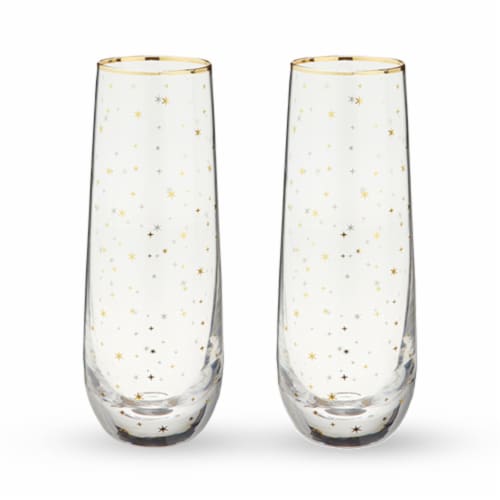 Starlight Stemless Champagne Flute Set by Twine®Starlight St Perspective: right