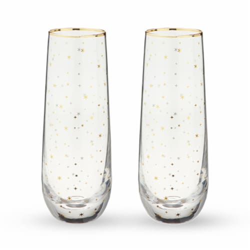 Starlight Stemless Champagne Flute Set by Twine®Starlight St, Pack