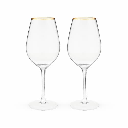 Gilded Stemmed Wine Glass Set TwineÂ® Perspective: right