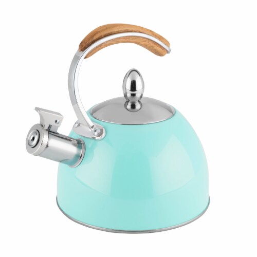 Pinky Up Presley Light Blue Tea Kettle Perspective: right