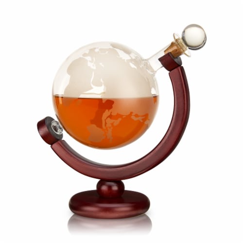 Viski Globe Liquor Decanter Perspective: right