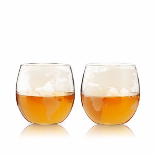 Viski Globe Whiskey Tumblers Perspective: right