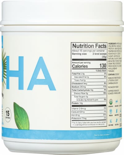 Aloha Organic Vanilla Protein Powder Perspective: right