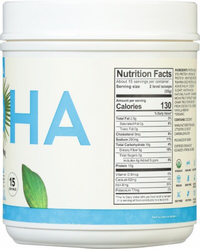 Aloha Organic Vanilla Protein Powder Perspective: right