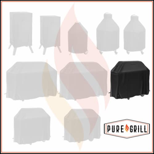58 BBQ Grill Cover - Universal Fit for Outdoor Barbecue Gas Grills Perspective: right