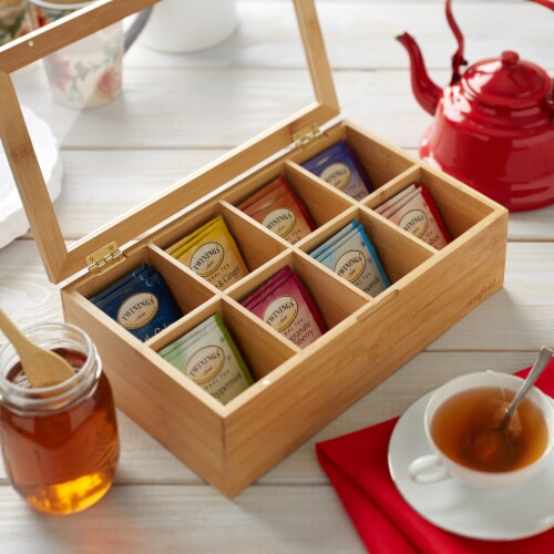 Amazon.com: JACKCUBE DESIGN Rustic Wood Tea Storage Box Tea