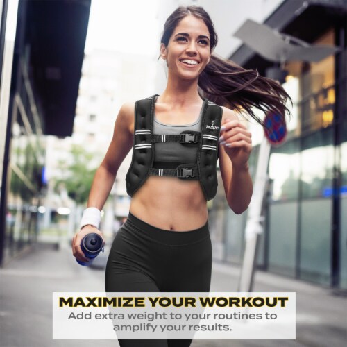 Weighted Workout Vest 8 LB, Strength Training Body Weight Vest Perspective: right