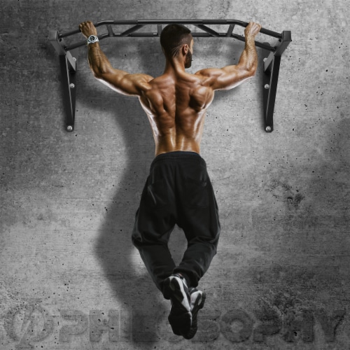 Multi-Grip Wall Mounted Chin-Up Bar - Multifunctional Pull-Up Station Perspective: right