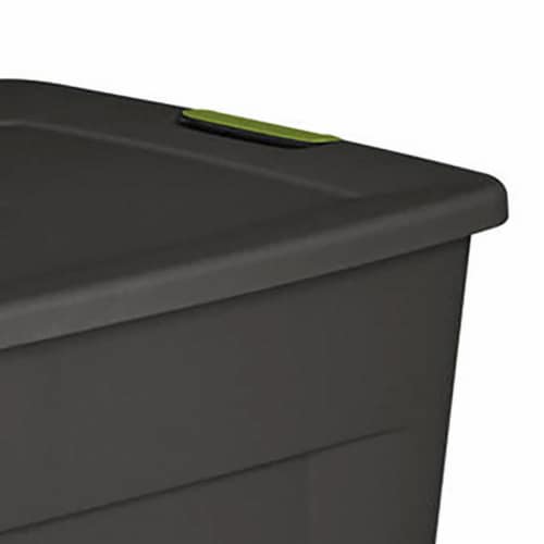 Sterilite 35 Gallon Storage Tote Box with Latching Container Lid, Gray (8 Pack) Perspective: right