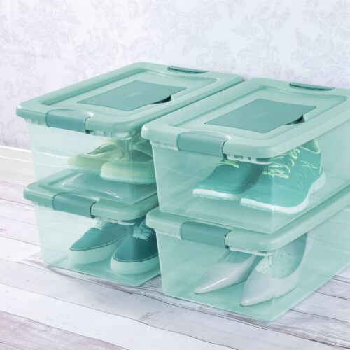 Sterilite 15 Quart Fresh Scent Stackable Shoe Storage Box Container 20 Pack 20 Piece Fry s Food Stores