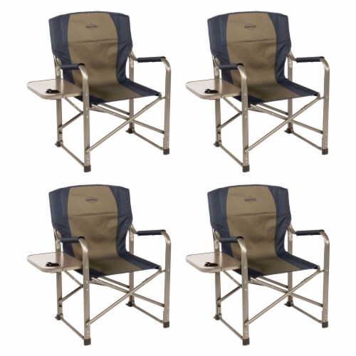 Kamp-Rite CC105 Tailgating Camp Folding Directors Chair with Side Table (4 Pack) Perspective: right