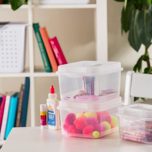 Sterilite Plastic Stacking FlipTop Latching Storage Box Container