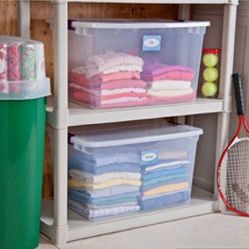 Sterilite ClearView Latch Storage Tote, 66 Qt.