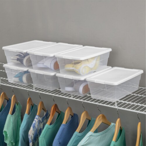 Sterilite 108 Quart Clear Stacker Storage Container Tote w/ Latching Lid, 8  Pack, 8pk - Fry's Food Stores