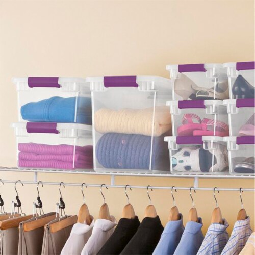 Sterilite 17631706 27-Quart ClearView Latch Box Storage Tote Container (60 Pack) Perspective: right