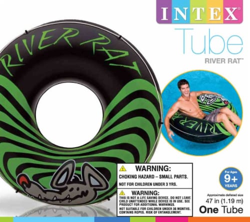 Intex River Rat 48-Inch Inflatable Tube Raft For Lake, Pool, or River (8 Pack) Perspective: right