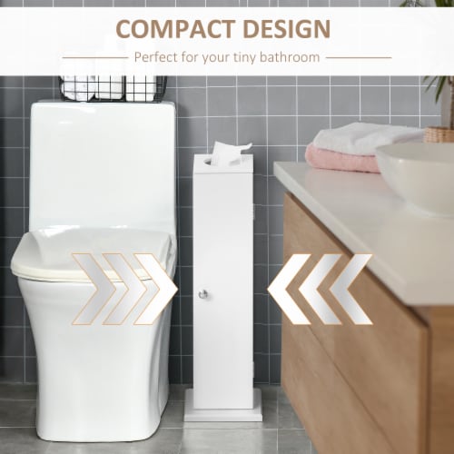 Bathroom Storage Corner Floor Standing Cabinet with Doors and Shelves Thin  Toilet Vanity Cabinet Narrow Bath Sink Organizer