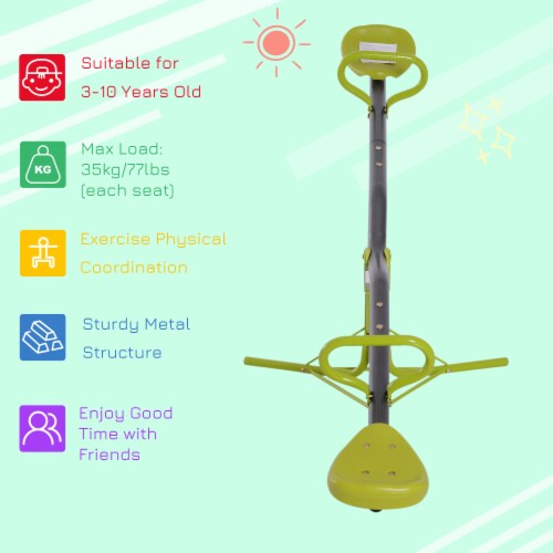 360 Swivel Outdoor/Indoor Kids Spin Seesaw, Playground Teeter Totter, Backyard Perspective: right
