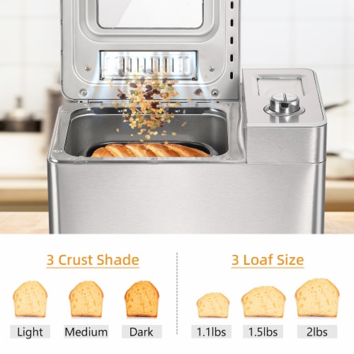 25in1 Bread Machine with LCD Display, 13 Hour Delay Timer and 2Lb
