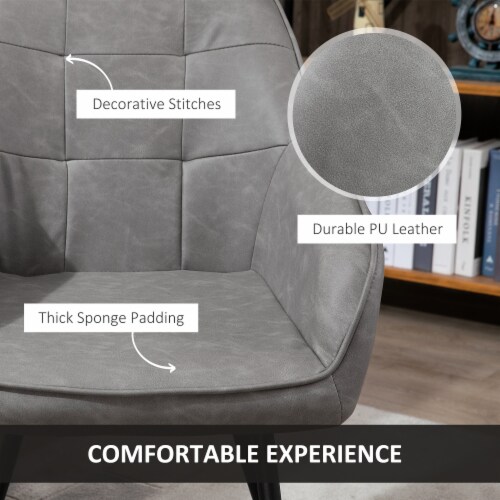 Tube Shaped Dining Chair Accent Seat with Ergonomic Backrest and Armrests Perspective: right