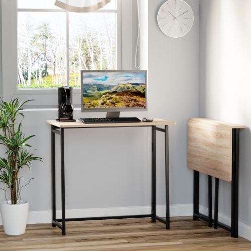 Folding 31.5 Home Office Work Desk for Small Spaces and Storage